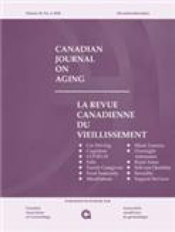 加拿大老齡化評(píng)論雜志 Canadienne Du Vieillissement