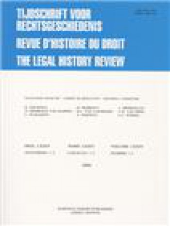 法律史雜志-revue D Histoire Du Droit-法律史評論